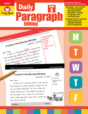 Daily Paragraph Editing Grade 6