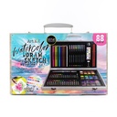 Watercolor, Draw & Sketch Wood Art Set 88 Pieces