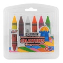 Double-Ended Premium Super Jumbo Crayons 6 Crayons 12 Colors