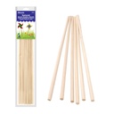 3/8" x 12" Round Natural Wooden Dowels Pack of 6