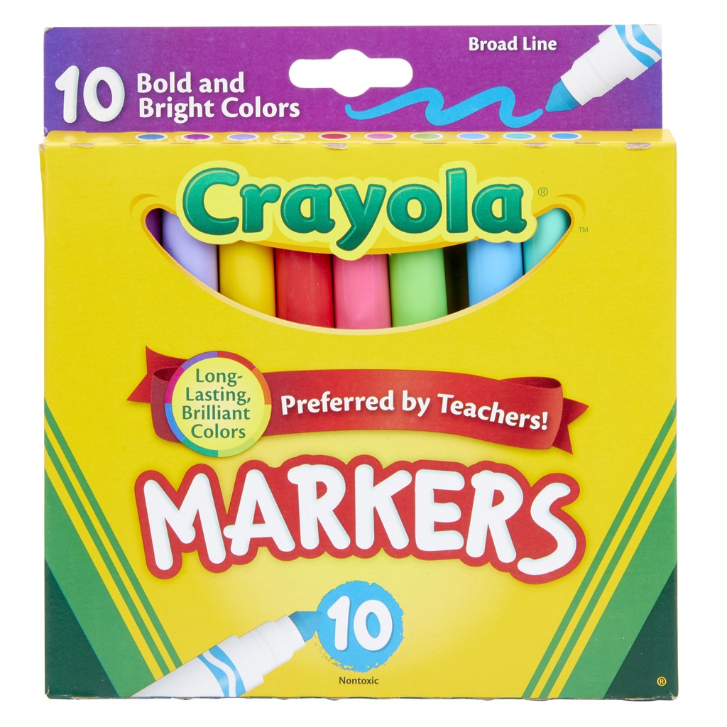 Bold & Bright Colors Broad Line Markers Pack of 10