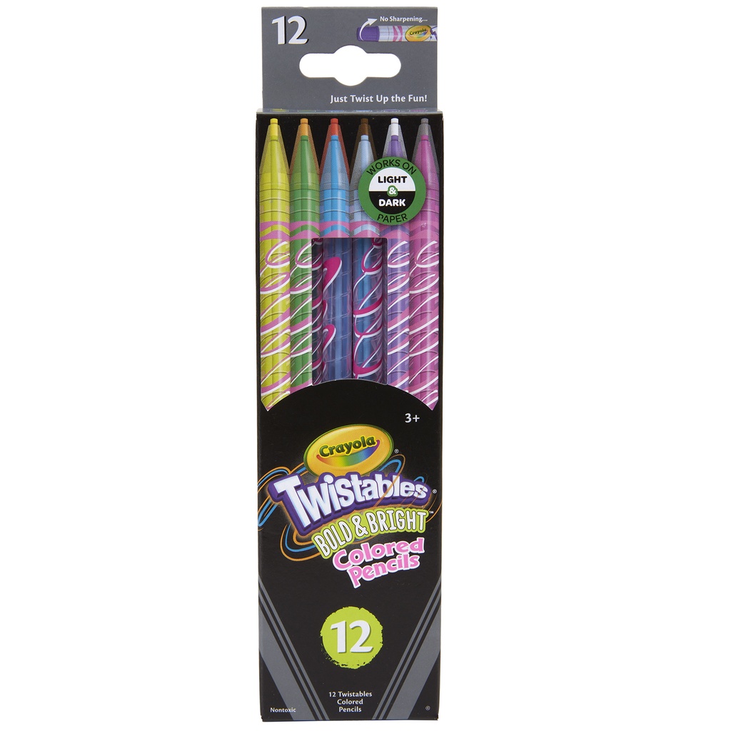 Bold & Bright Twistables Colored Pencils 12 Count