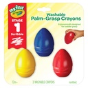 My First Crayola® Washable Palm-Grasp Crayons Pack of 3