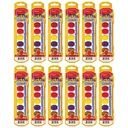 Washable Watercolors with Brush 12 Sets of 8 Colors