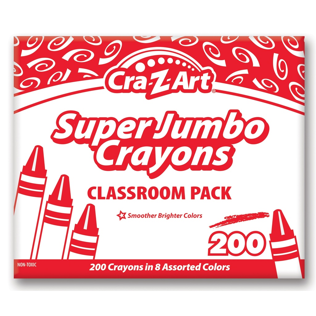 Super Jumbo Crayon Classroom Pack 200 Count
