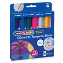 Assorted Metallic Colors Glide-On Tempera Paint Sticks 6 Count