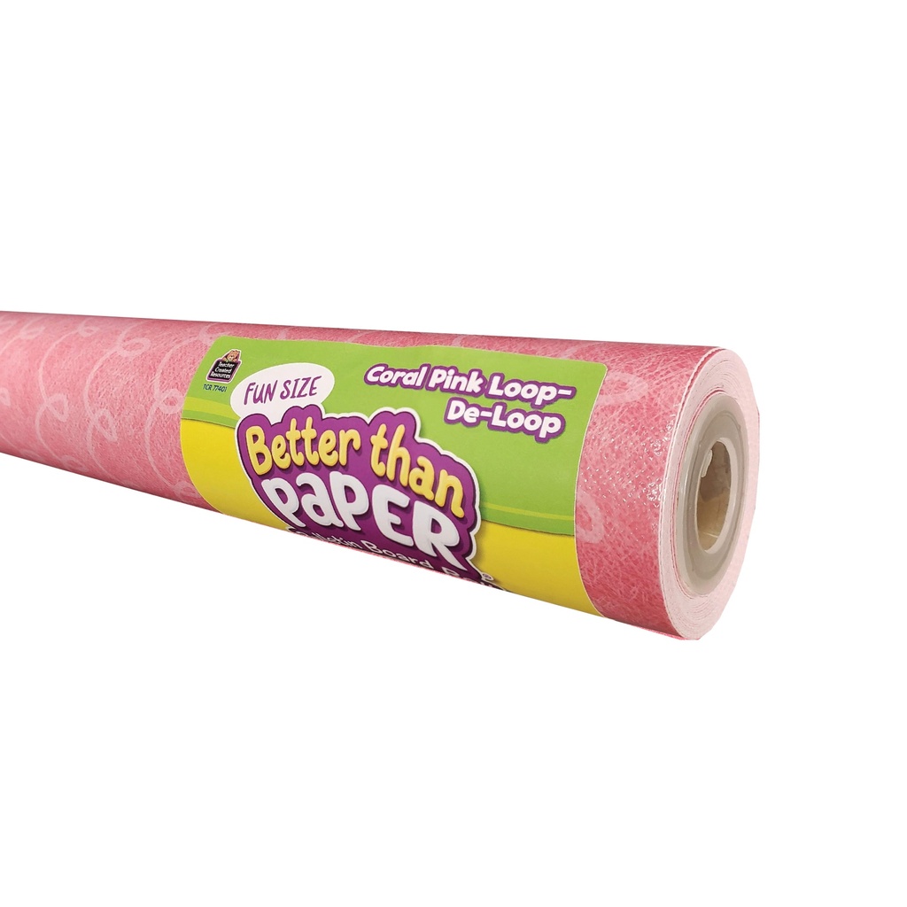 Coral Pink Loop-De-Loop 18" x 12' Fun Size Better Than Paper® Bulletin Board Roll