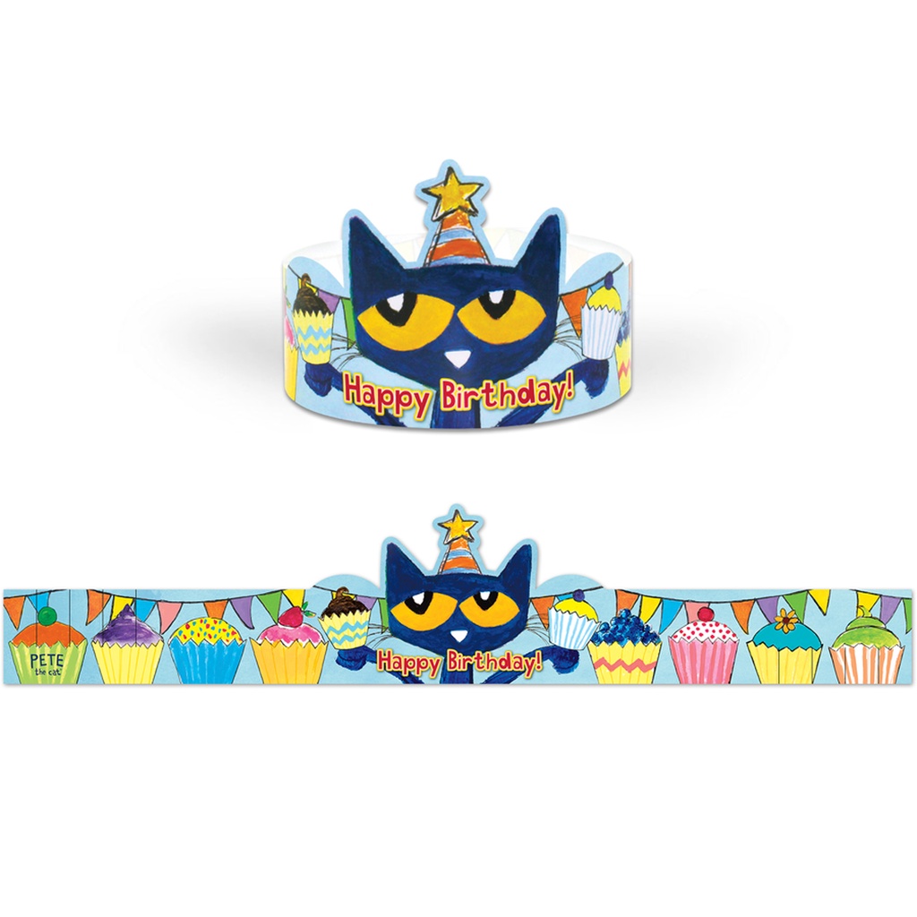 Teacher Created Resources® Pete the Cat® Happy Birthday Crowns — pack of 30