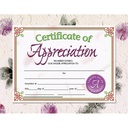 Certificate of Appreciation Pack of 30