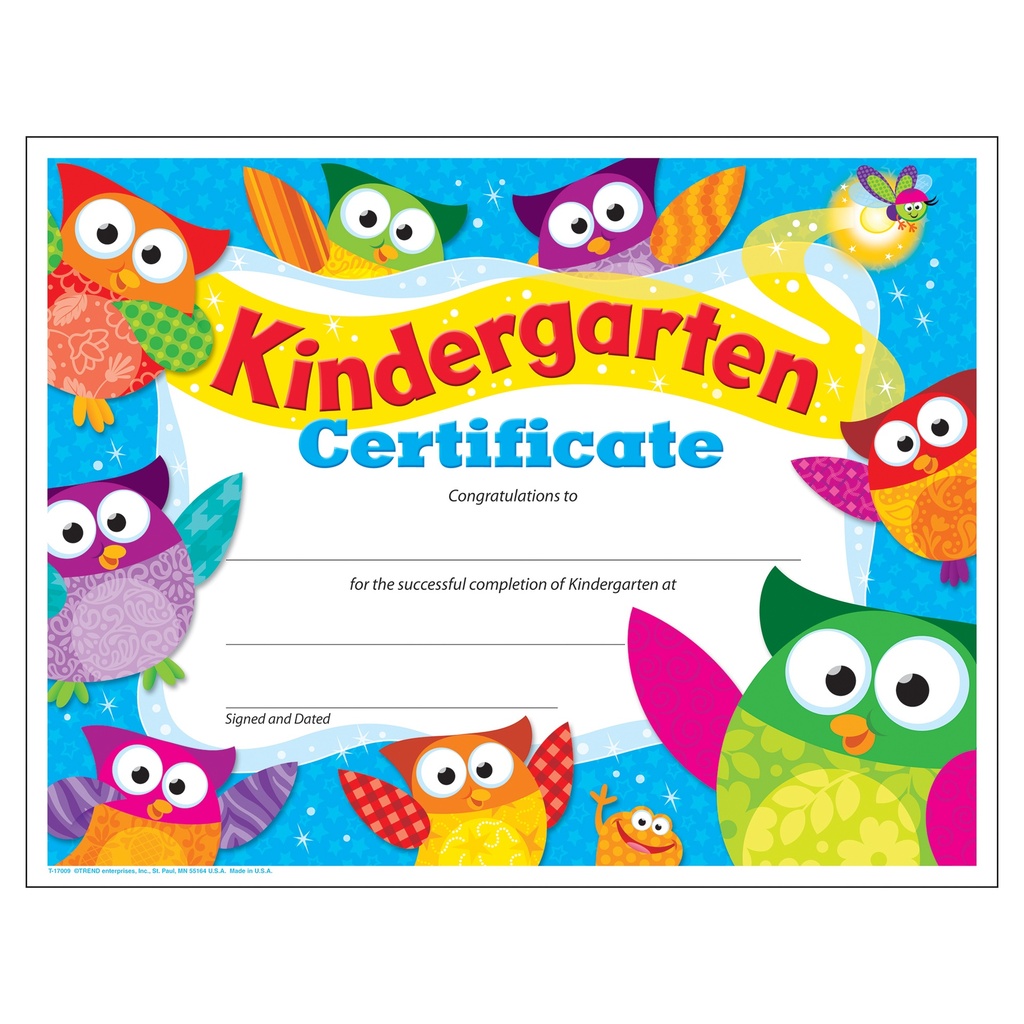 Kindergarten Certificate Owl-Stars!® 30 ct