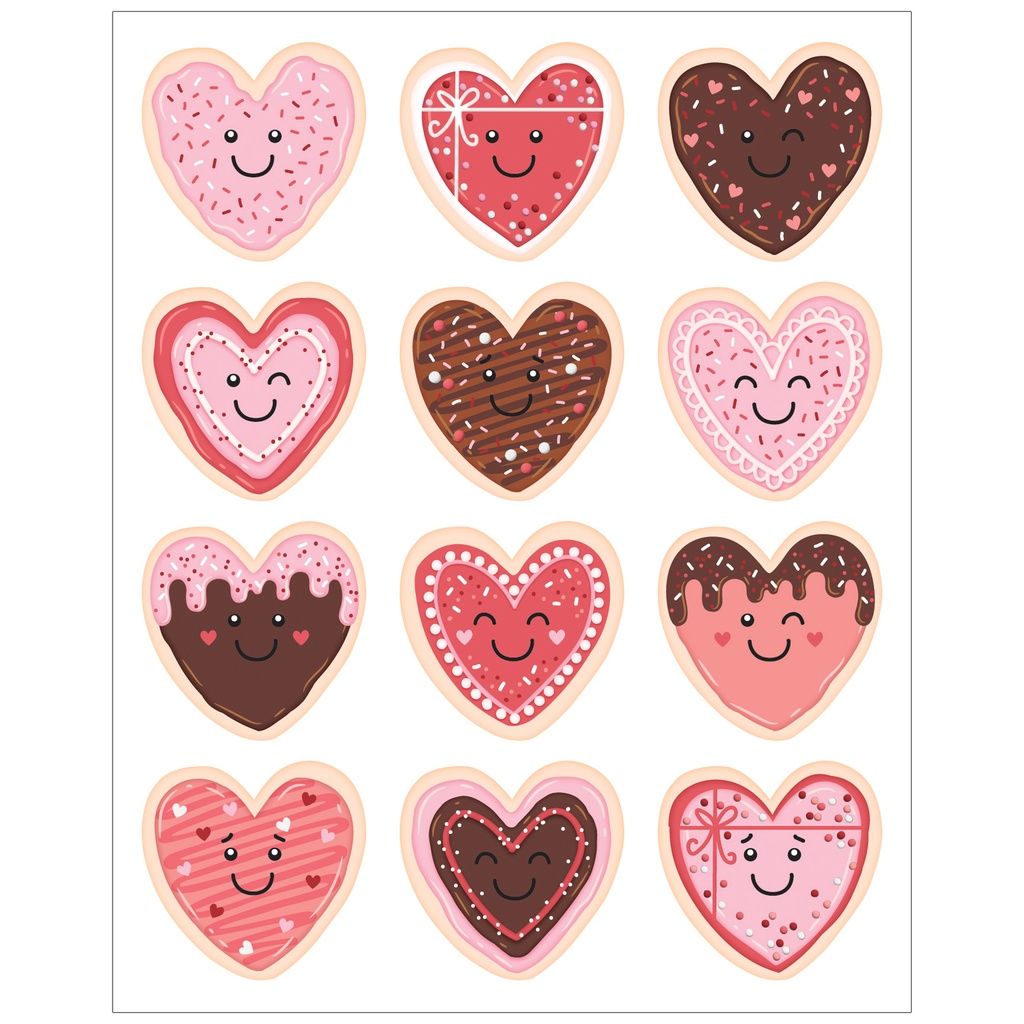 Frosted Heart Cookies Stickers