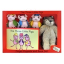 The Puppet Company® The Three Little Pigs Finger Puppets and Book Set,Book: 5-1/2" x 7-7/8", 4 finger puppets + story book 