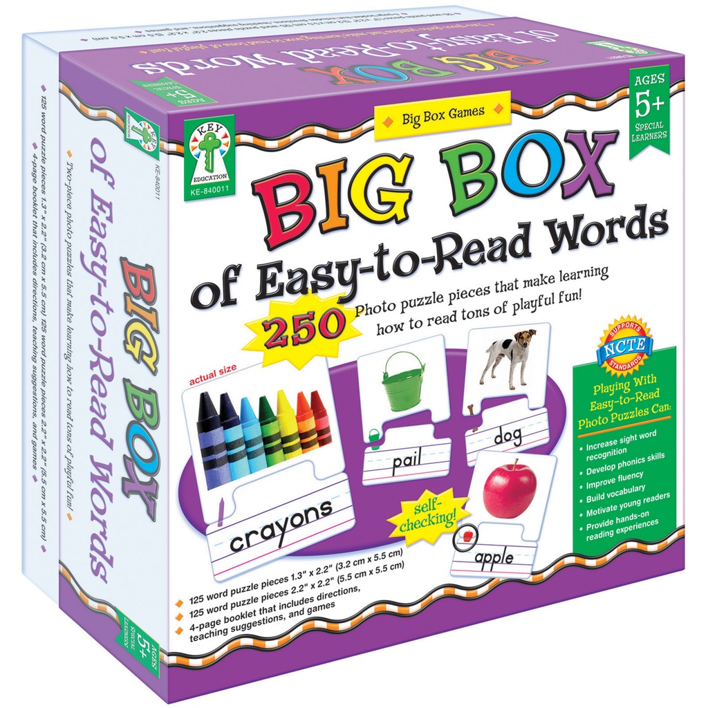 Big Box of Easy-to-Read Words Board Game Grade K-2