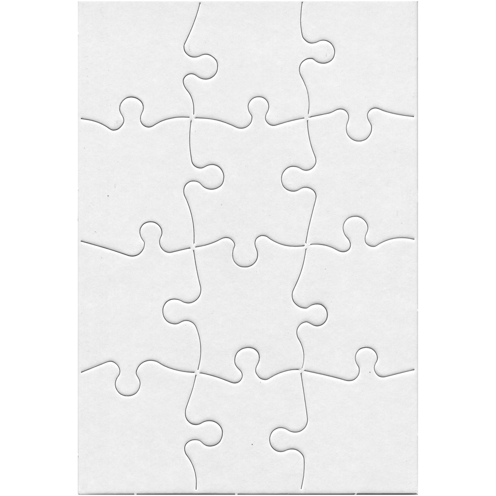 5 1/2" x 8" Rectangle 12 Piece Compoz-A-Puzzle® Pack of 24