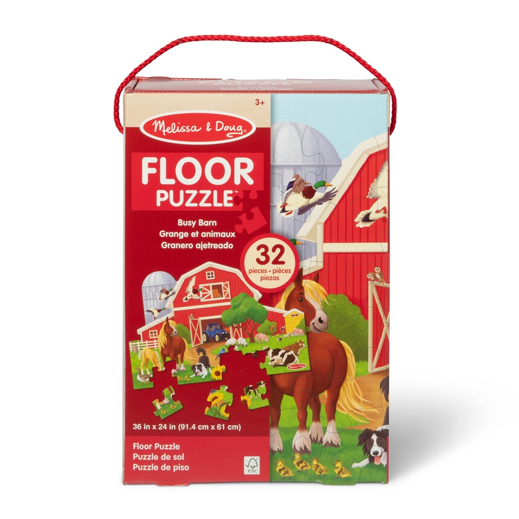 Busy Barn Yard Shaped Floor Puzzle 