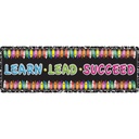 Learn, Lead, Succeed, Crayon Composition Mat Runner 15.5" x 47"