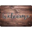 Rustic Wood Welcome Mat 15.5" x 23.5"