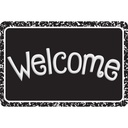 Black Composition Welcome Mat 15.5" x 23.5"