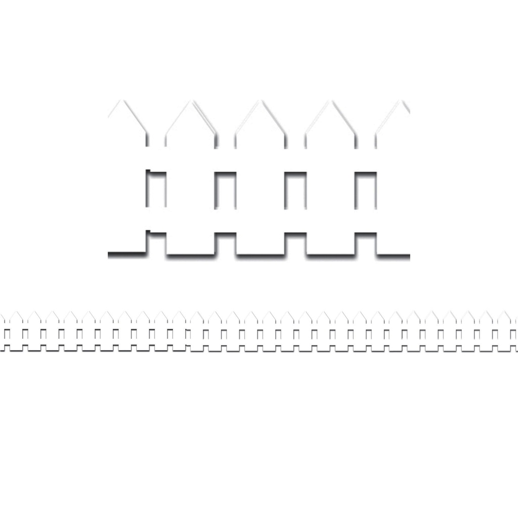 White Fence Border 36 Feet