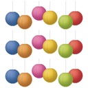 Colorful 8" Hanging Paper Lanterns 18ct