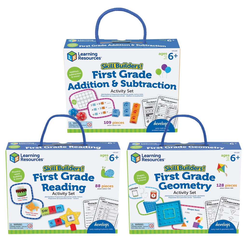 Learning Resources® Skill Builders! 1st Grade Activity Set — 3‑Pack