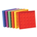 5 x 5 Grid / 12 Pin Circular Array Double-Sided Geoboard Set of 6