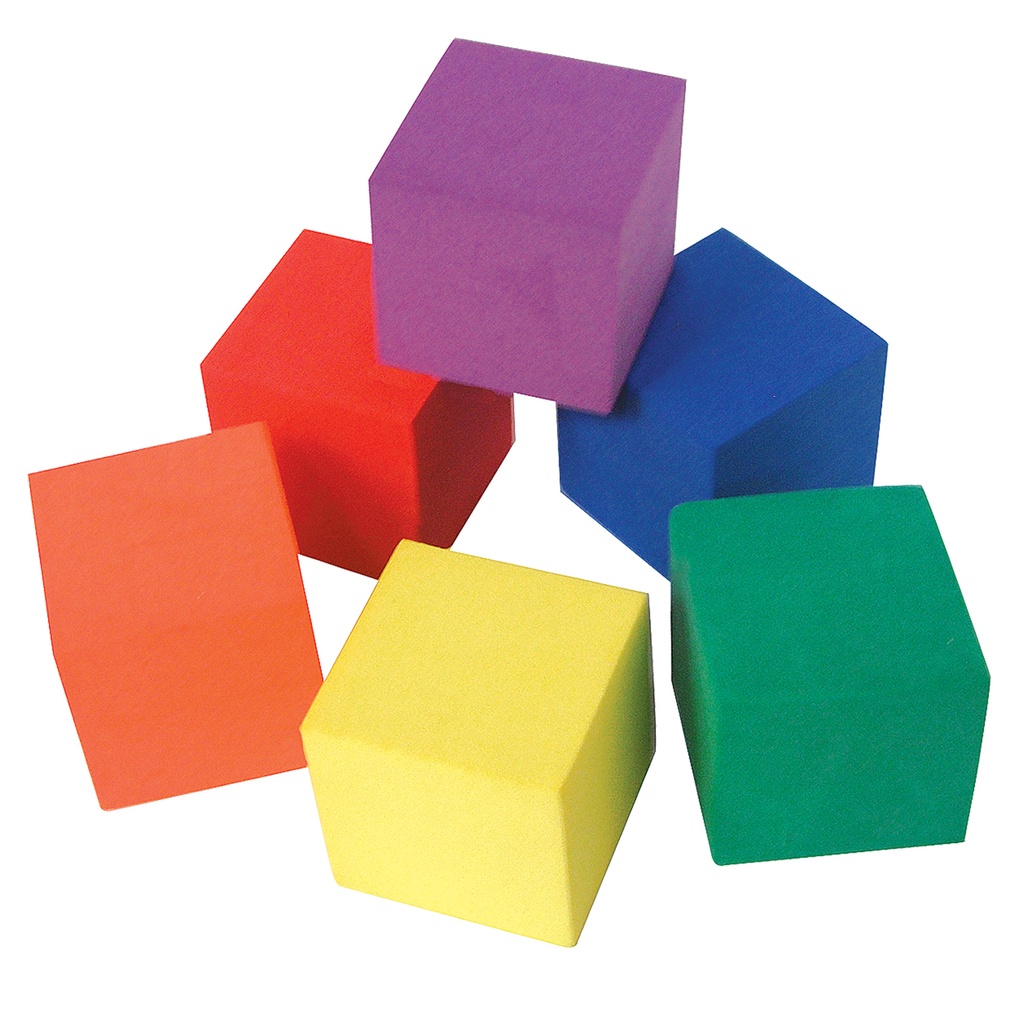 1in Foam Color Cubes 30 Pieces