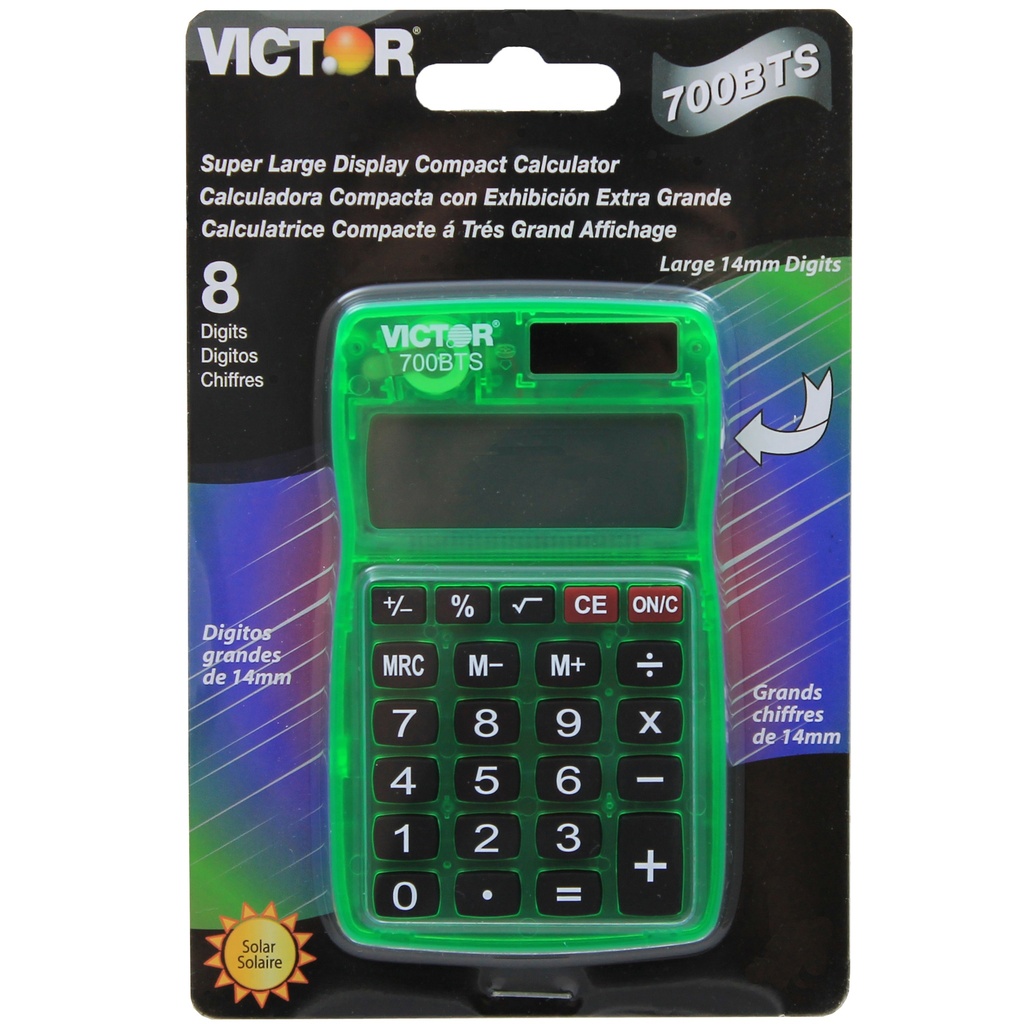 Assorted Translucent Bright Colors 8 Digit Pocket Calculator