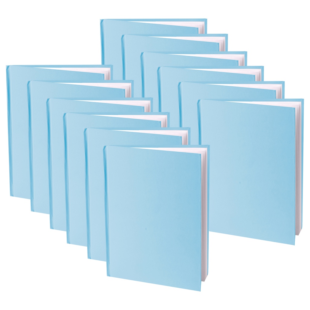 Blue Hardcover Blank Books 8" x 6" Portrait 12ct
