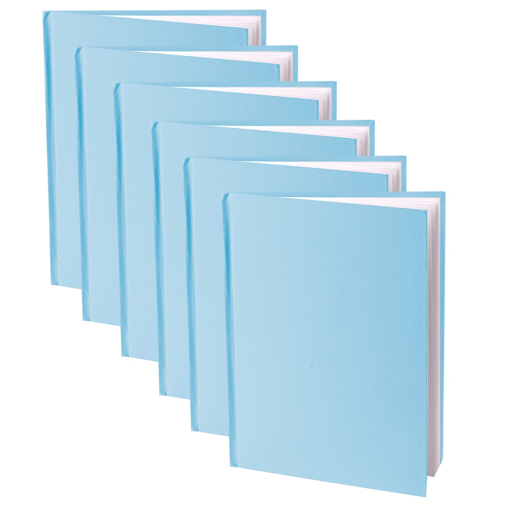 Blue Hardcover Blank Books  8.5" x 11" Portrait 6ct