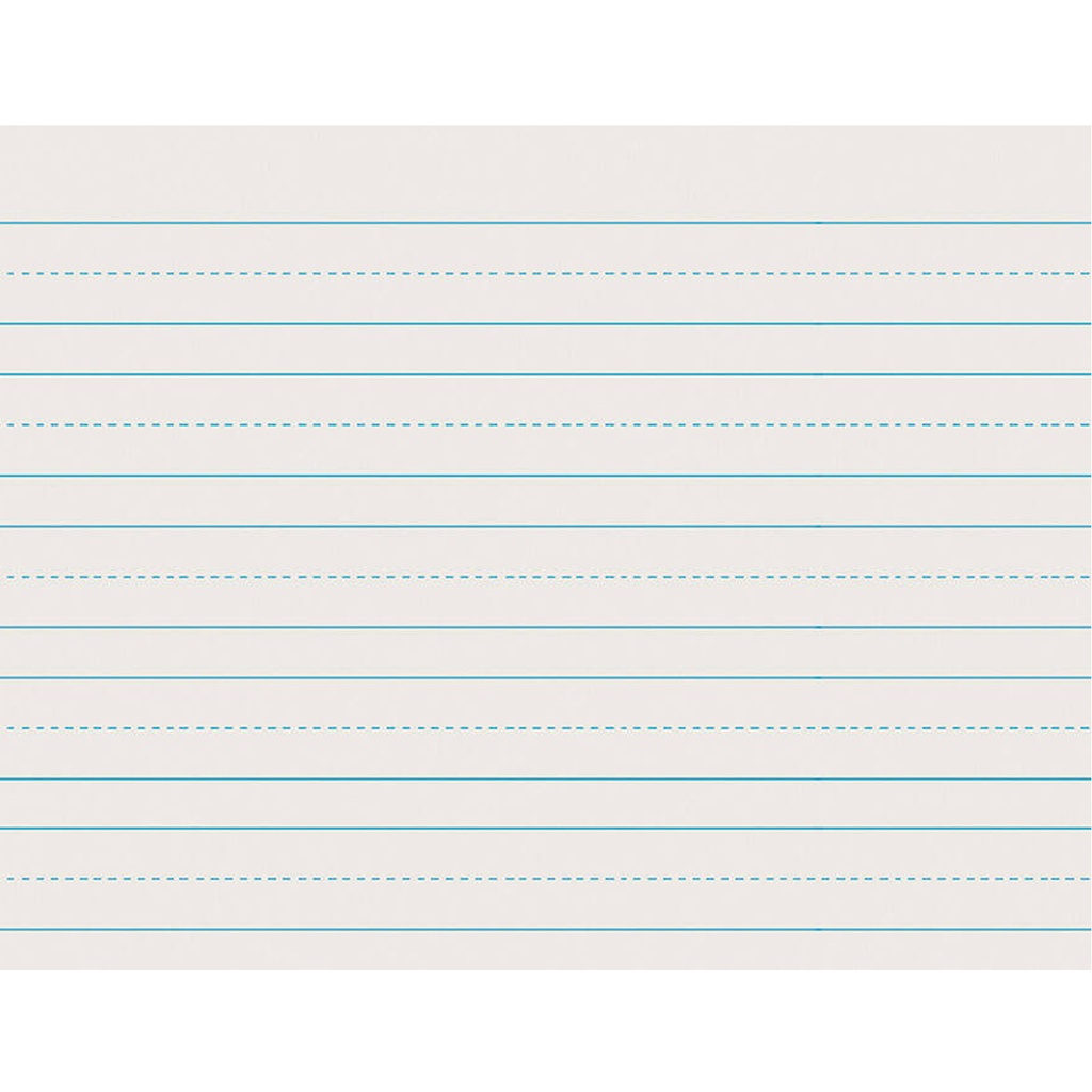 11" x 8 1/2" Skip-A-Line 1" x 1/2" x 1/2" Ruled Long Newsprint Handwriting Paper 500 Sheets