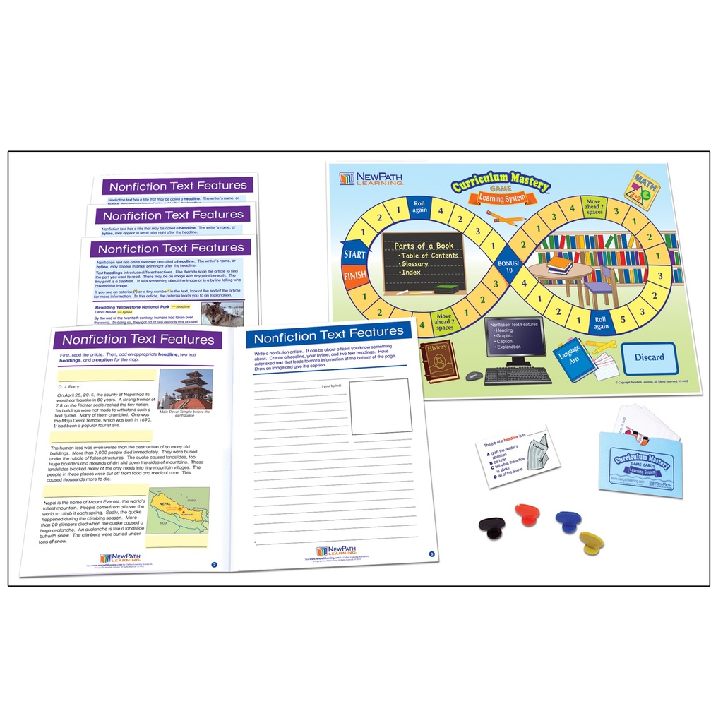 Nonfiction Text Features Learning Center Grades 3-5