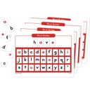 Teacher Created Resources® Magnetic Word Builder Boards with Magnetic Letters, 4 Boards,Four 12" x 9" boards, 392 letters 