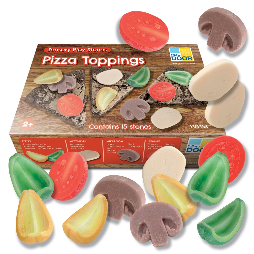 Pizza Toppings Sensory Play Stones