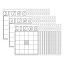 Hygloss® Blank Bingo Cards, White, 7½" × 8¾", Pack of 36 — Customizable bingo cards for classroom games and review
