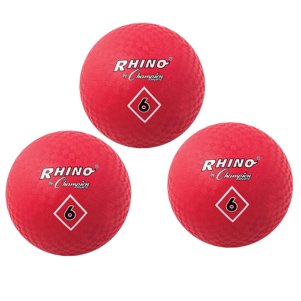 Red 6" Playground Balls Pack of 3