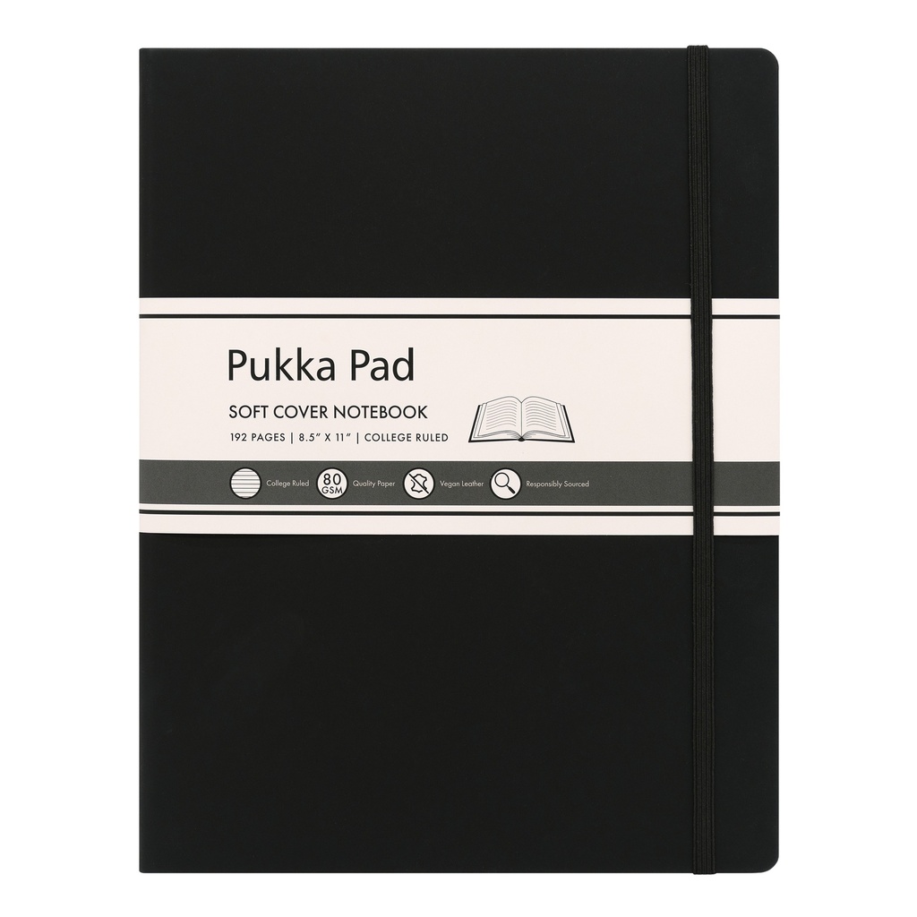 Black Pukka Soft Cover Lettersize College Ruled