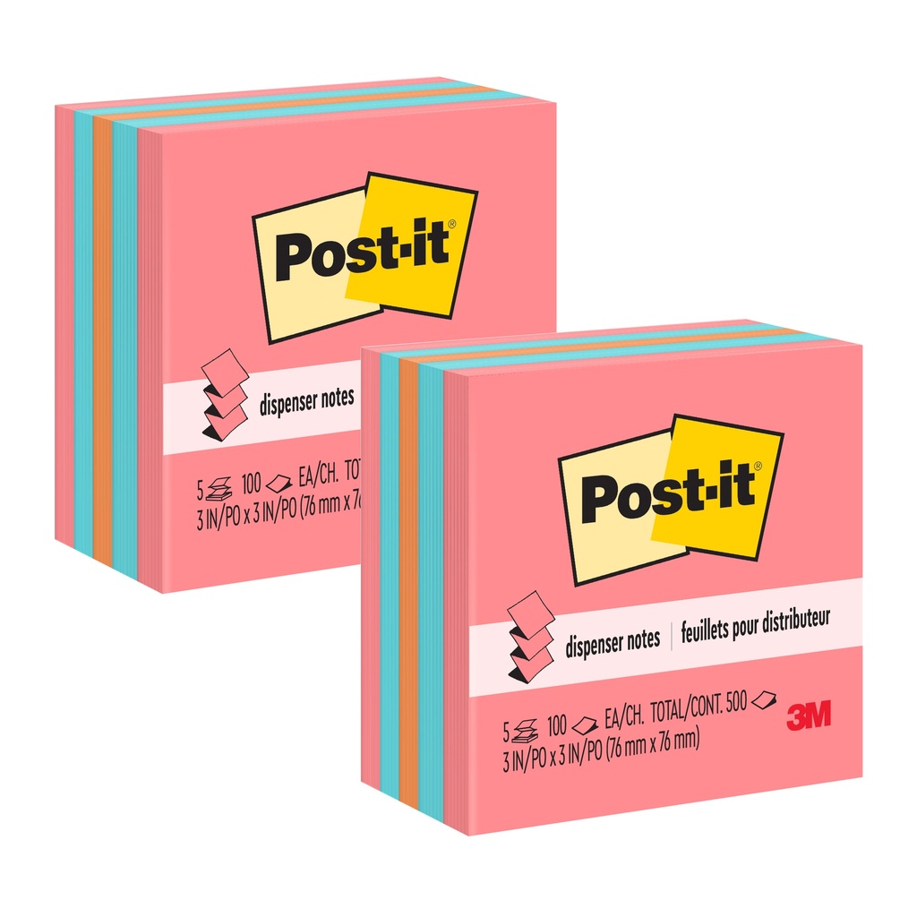 Assorted 3" x 3" Pop-up Notes 10 Pads