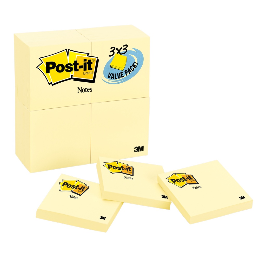 Canary Yellow 3" x 3" Notes Value Pack 24 Pads