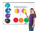Learning Resources® Double‑Sided Magnetic Fraction Circles,7-1/2" diameter (each circle), 51 pieces 