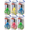 5" Pointed Assorted Colors Lefty Hard Handle Kids Scissors 6ct