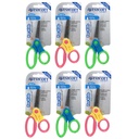 5" Blunt Assorted Colors Anti-Microbial Kids Scissors 6ct