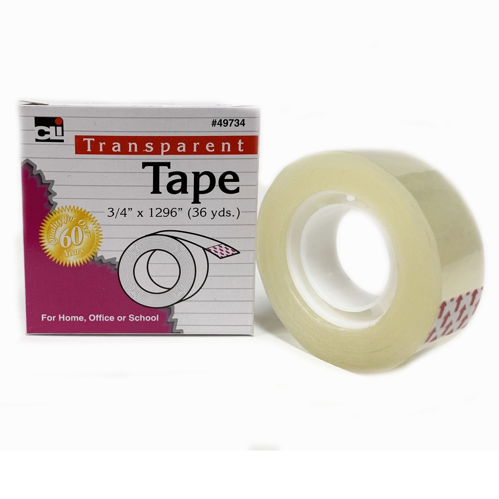 3/4" x 36 yds Transparent Tape Roll