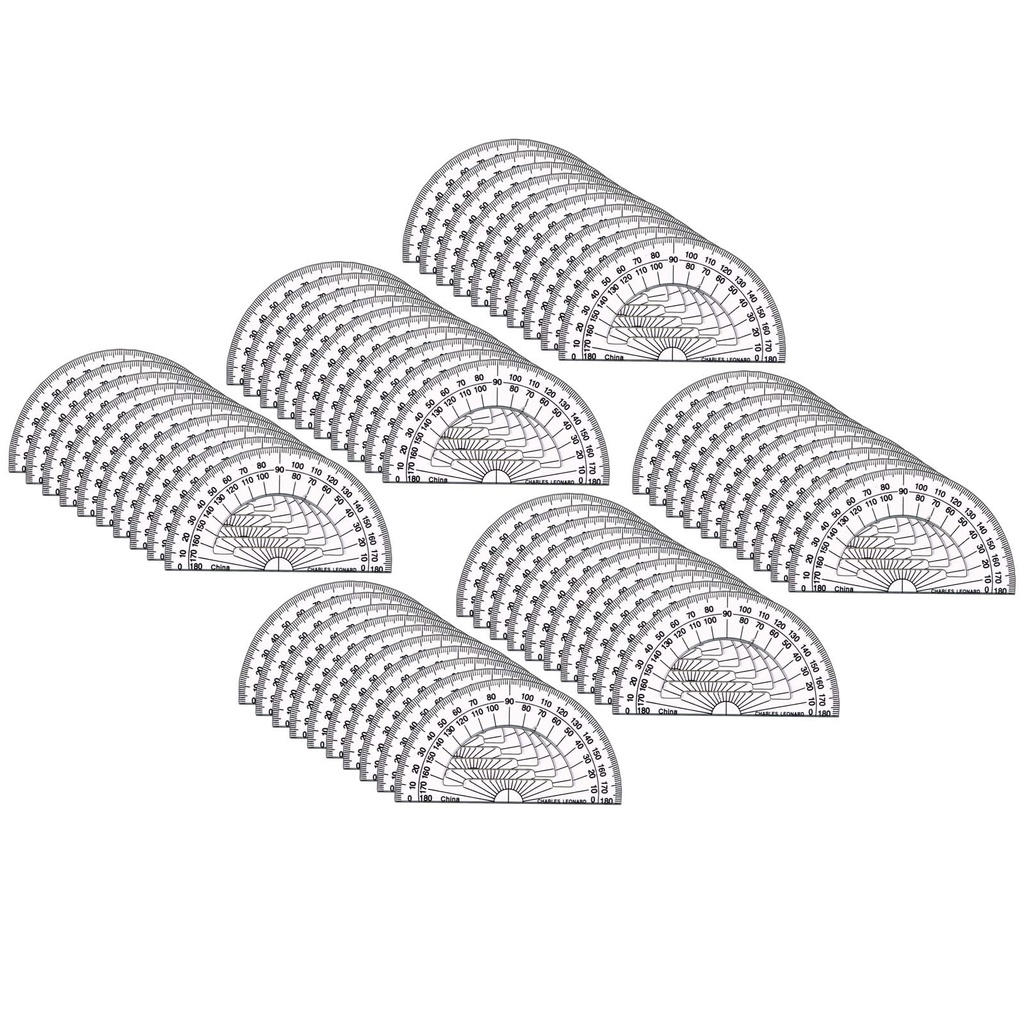 4" Plastic Protractor, Pack of 60 | 77104-60 CLI