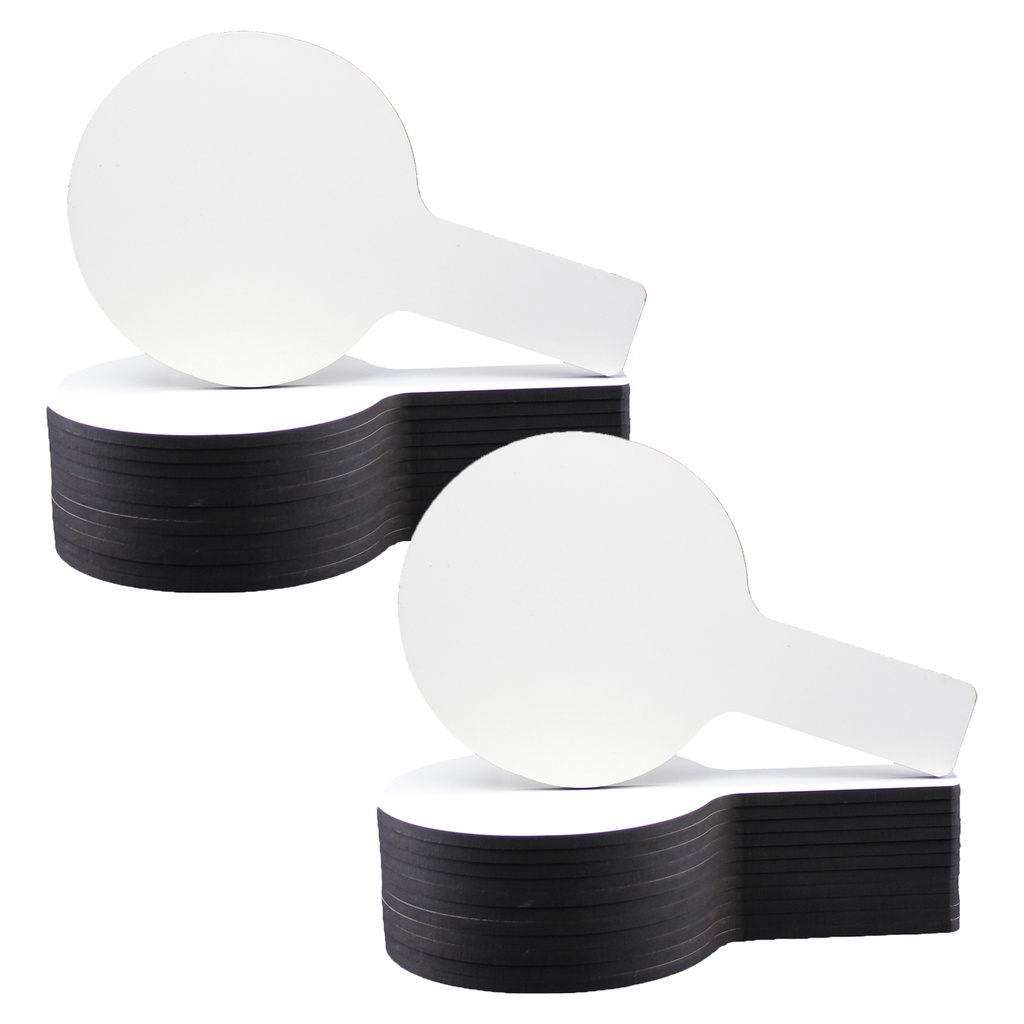 Flipside® Mini Dry Erase Answer Paddles,5" x 9", Pack of 24 