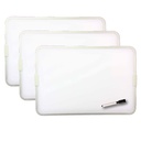 9" x 12" Two-Sided Aluminum Framed Magnetic Dry Erase Boards w/Pen Pack of 3