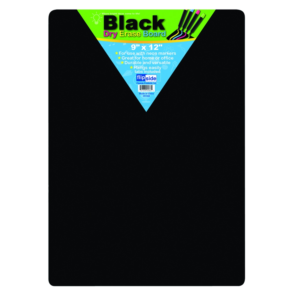 Black 9" x 12" Dry Erase Boards
