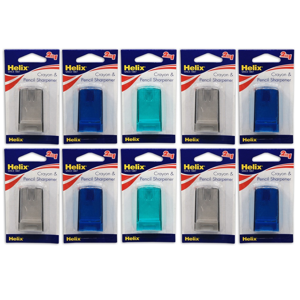 Crayon & Pencil 2-Hole Canister Sharpener Pack of 10