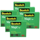 Scotch® Magic™ Tape 810 — 3/4" × 1296" Refill Rolls, 6-Pack