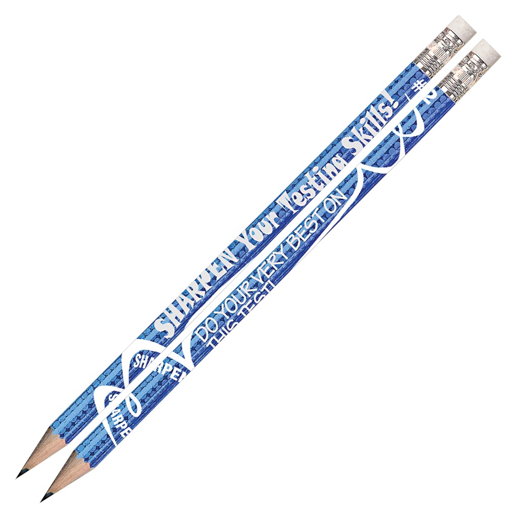 Musgrave® Sharpen Your Testing Skills Motivational Pencils, Pack of 12 No. 2 pencils